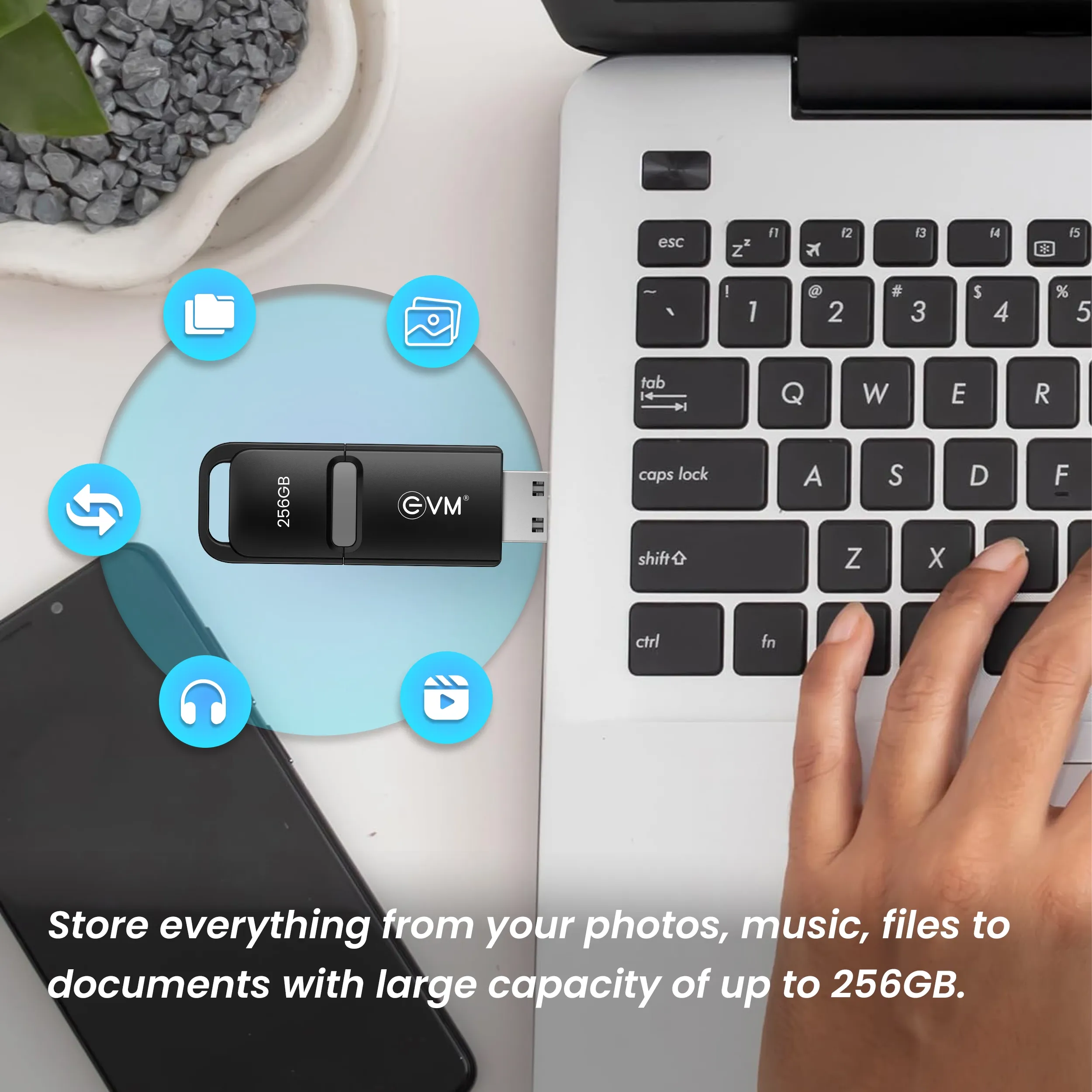 EVM Enx Pendrive 256GB USB 3.2 view 4